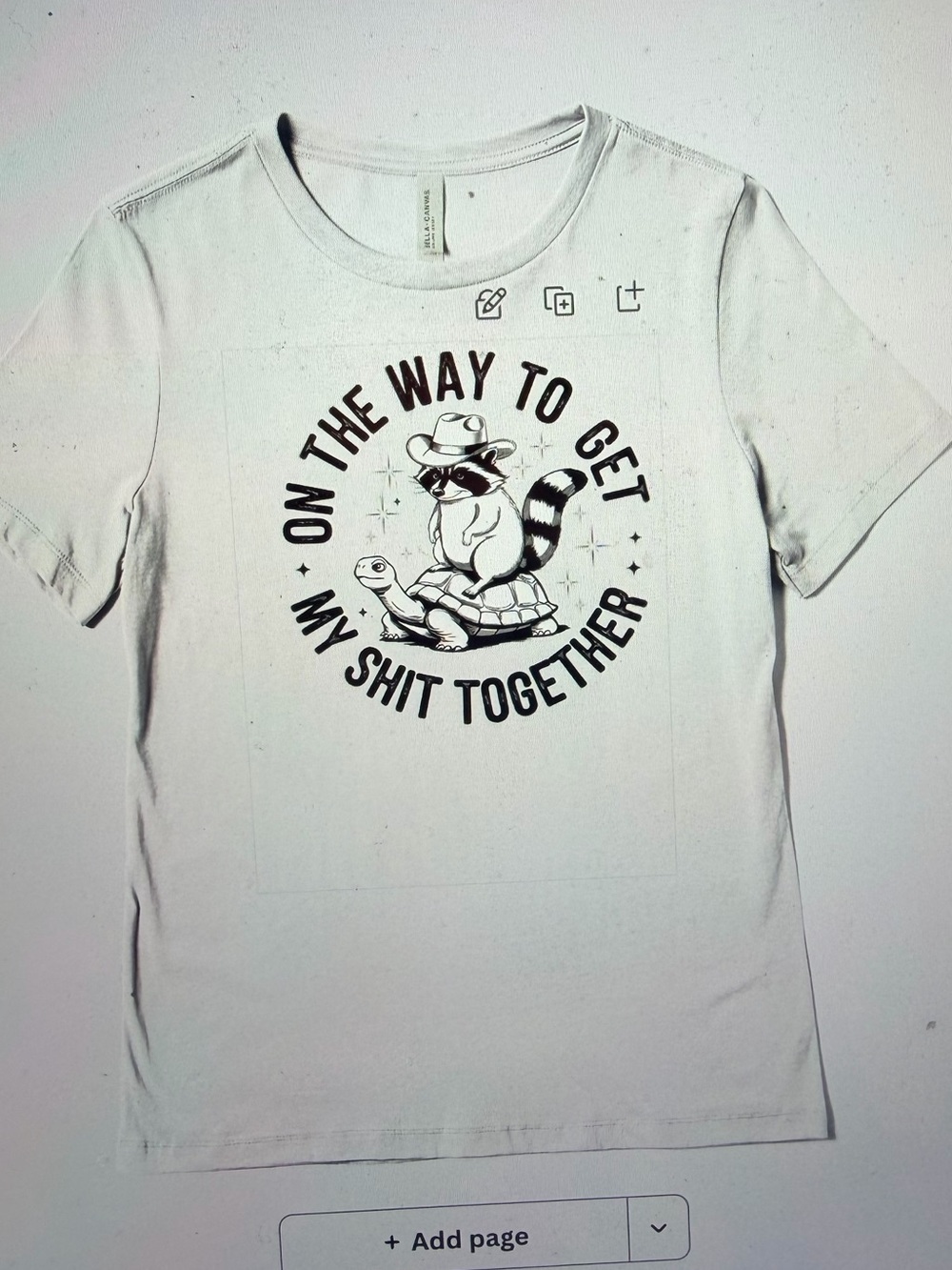 White Graphic Tee - On the Way to Get My Shit Together